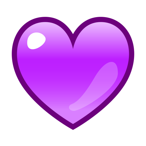 Purple Heart Emoji For Facebook, Email Sms Id Emoji