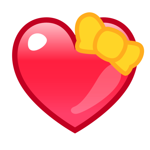 Heart With Ribbon Emoji For Facebook, Email Sms Id