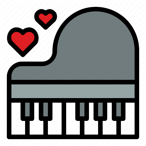 Keyboard, Music Instrument, Piano, Romantic, Wedding Icon
