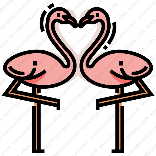 Download Flamingo,heart Icon Inventicons