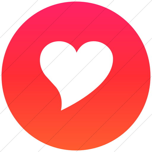 Flat Circle White On Ios Orange Gradient Classica