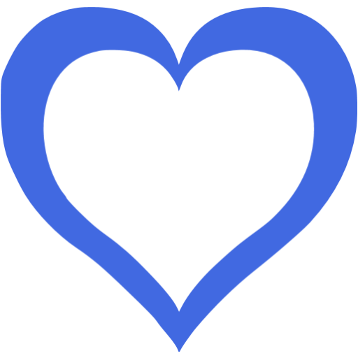 Royal Blue Heart Icon