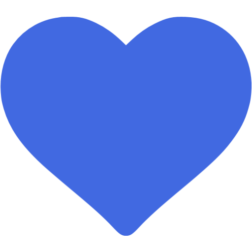 Royal Blue Hearts Icon