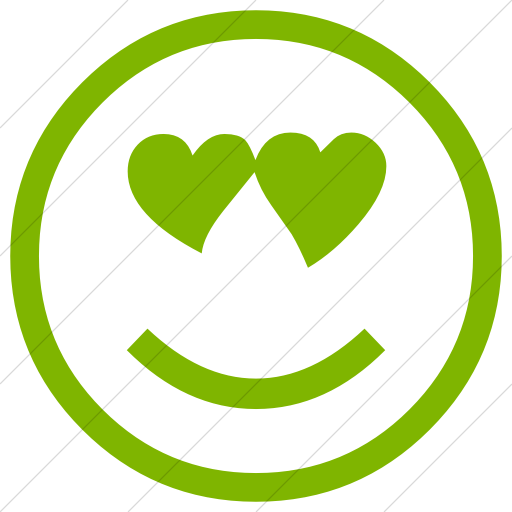 Simple Green Classic Emoticons Smiling Face With Heart