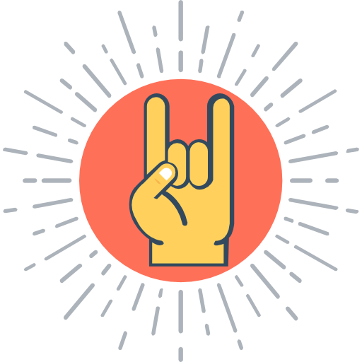 Heavy Metal Icon Party And Celebration Set Vectors Market