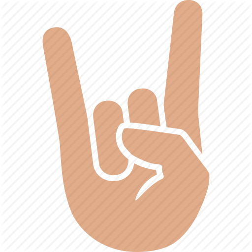 Hand, Heavy, Horns, Metal, Rock, Sign, White Icon