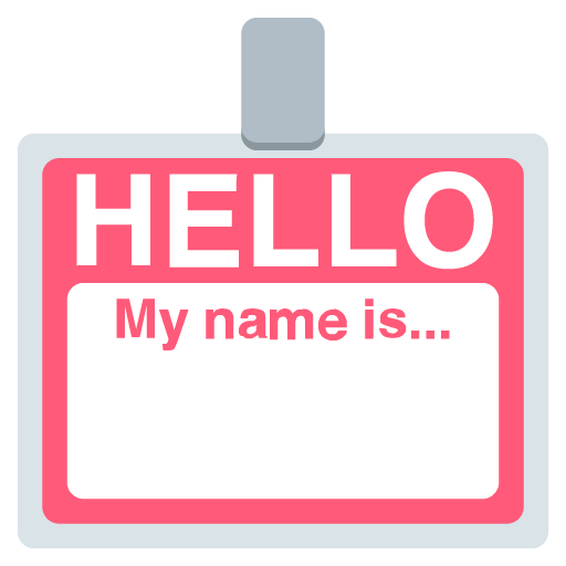 Name Badge Emoji For Facebook, Email Sms Id