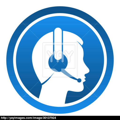 Headset Contact Icon Vector