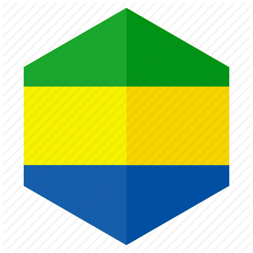 Africa, Country, Design, Flag, Gabon, Hexagon Icon