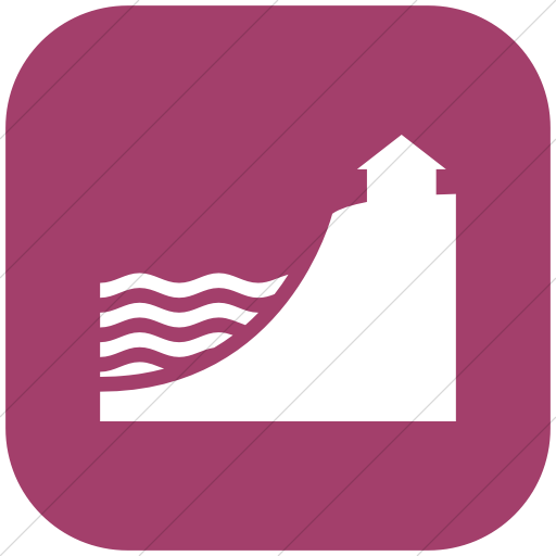 Flat Rounded Square White On Pink Iconathon High Ground