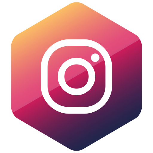 Social Media, Social, Colored, Media, Instagram, Hexagon, High