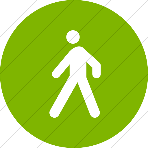 Simple Green Iconathon Walking Path Icon