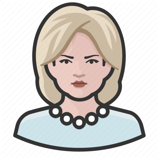 Avatar, Avatars, Hillary Clinton, Pearls, Woman Icon
