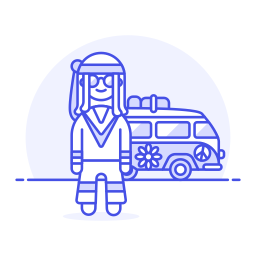 Hippie, Male Icon Free Of Stream Line Ux Free Pack Duetone