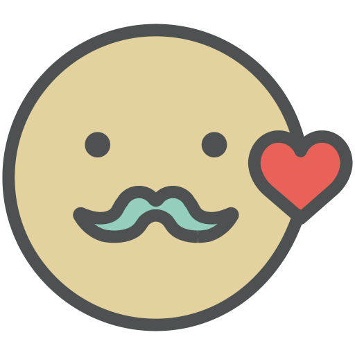 Hipster, Smiley Icon Free Of Flat Line Valentine Icons