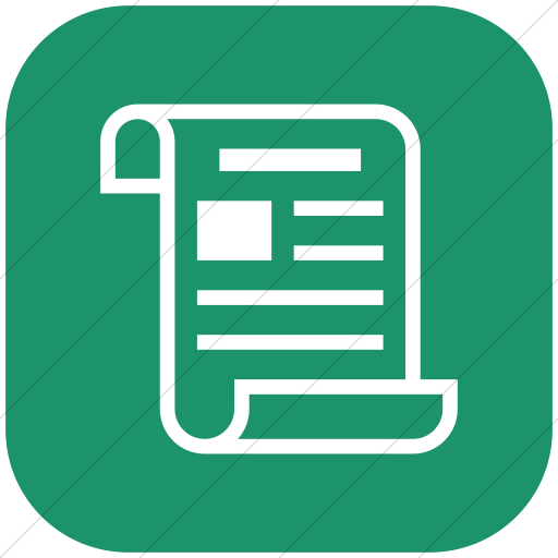 Flat Rounded Square White On Aqua Iconathon Historical