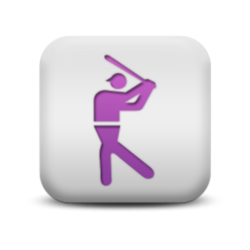 Cropped Matte Purple And White Square Icon Sports Hobbies