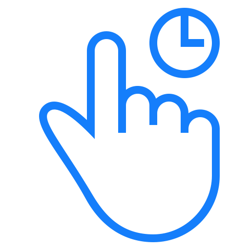 One, Tap, Finger, Hold Icon