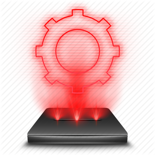 Control, Hologram, Holographic, Options, Panel, Red, Settings Icon