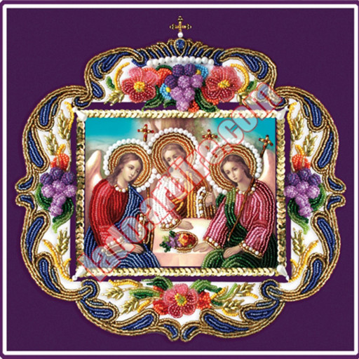 The Holy Trinity Beaded Embroidery Diy Kit Orthodox Icon Lado