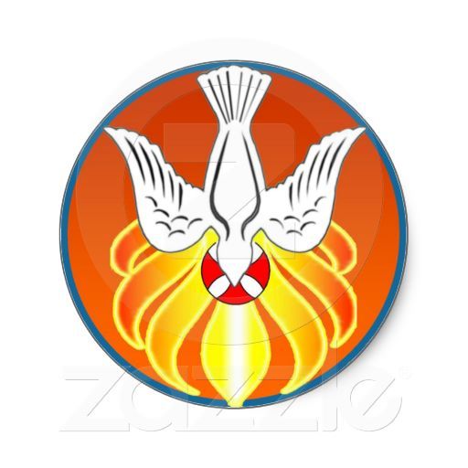 Confirmation Sticker Holy Spirit And Seven Flames Classic Round