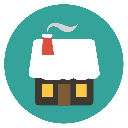 Home Icon Flat Christmas Circle Iconset Fps