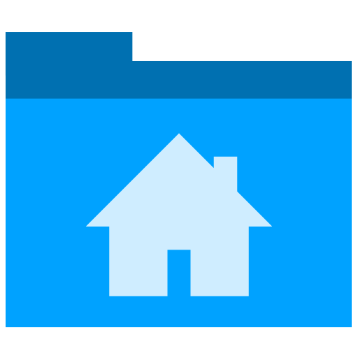 Home, Folder Icon Free Of Phlat Blue Folders Icons
