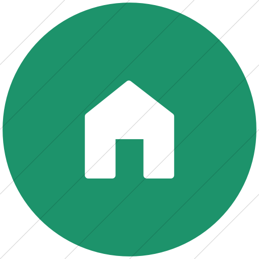 Flat Circle White On Aqua Foundation Home Icon
