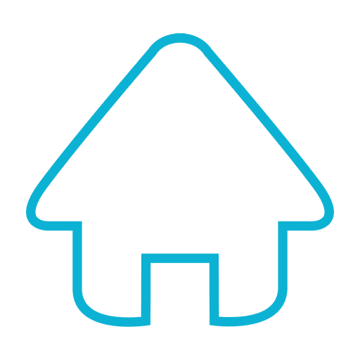 Home Stroke Icon In Blue