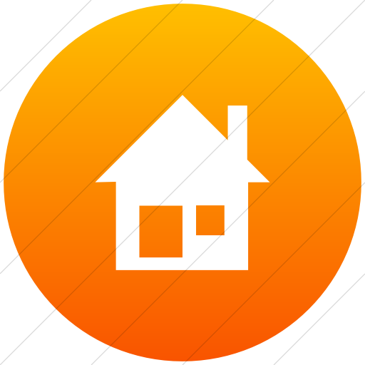 Flat Circle White On Orange Gradient Raphael Home Icon
