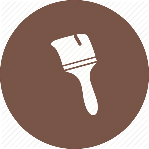 Brush, Bucket, Home, Paint, Painter, Renovation, White Icon