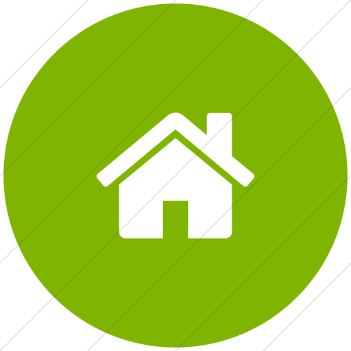 Flat Circle White On Green Bootstrap Font Awesome Home Icon