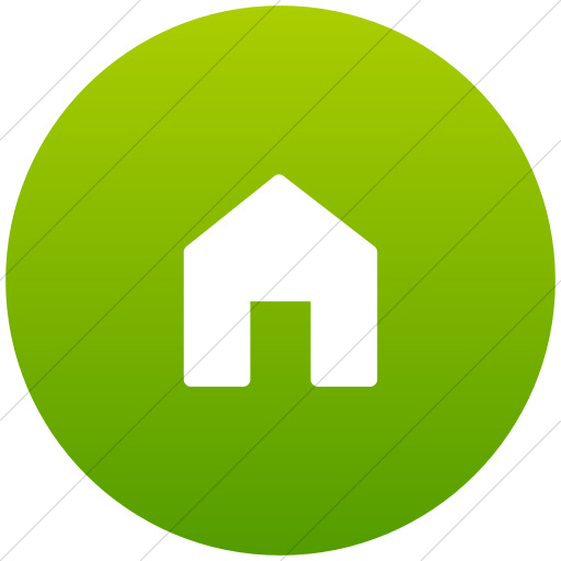 Flat Circle White On Green Gradient Foundation Home Icon