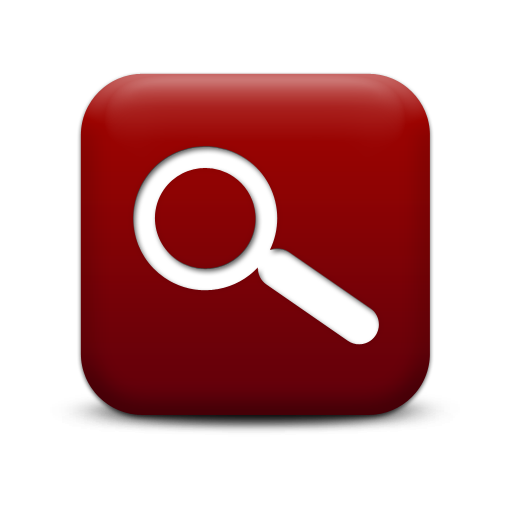 Simple Red Square Icon Business Magnifying Glass Ps Fire