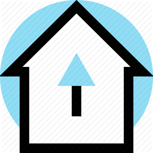 Arrow, High, Home Icon