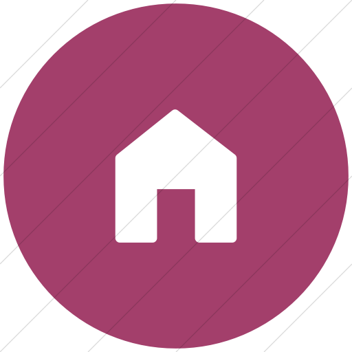Flat Circle White On Pink Foundation Home Icon