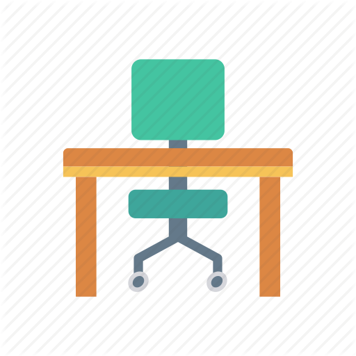 Chair, Desk, Home, Office Icon