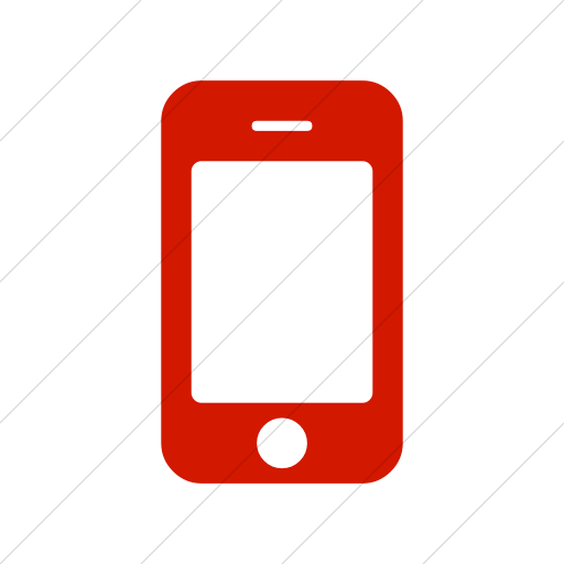 Simple Red Bootstrap Font Awesome Mobile Phone Icon