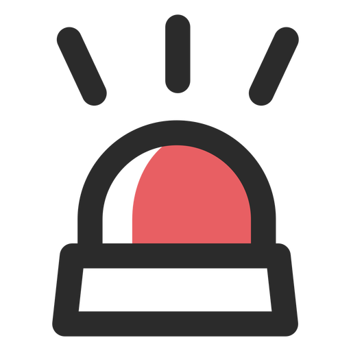 Alarm Light Colored Stroke Icon