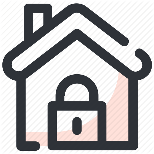 Estate, Home, Home Protection, Home Security, Lock Sign, Real Icon
