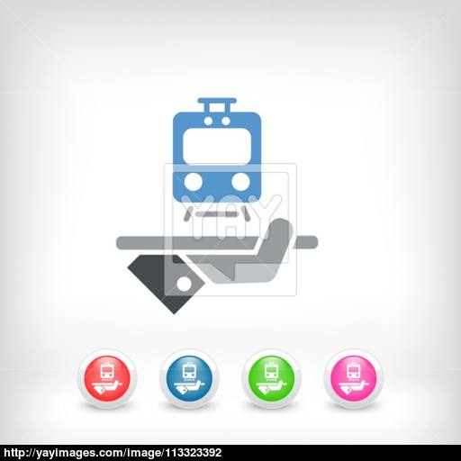 Travel Icon Train Service Vector