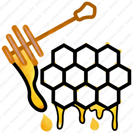 Download Bee,cartoon,hexagon,honey,honeycombs,nature,sweet Icon