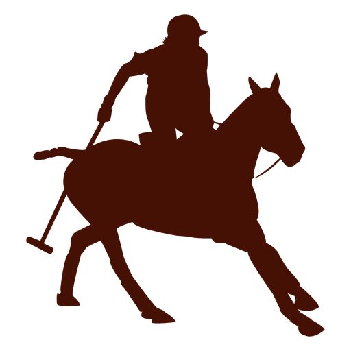Polo Horseback Action Silhouette