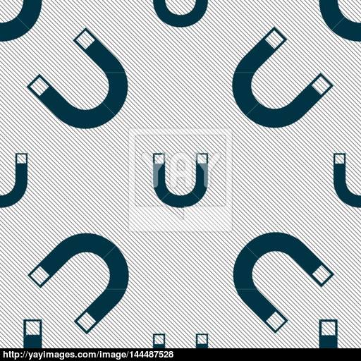 Magnet Sign Icon Horseshoe It Symbol Repair Sig Seamless