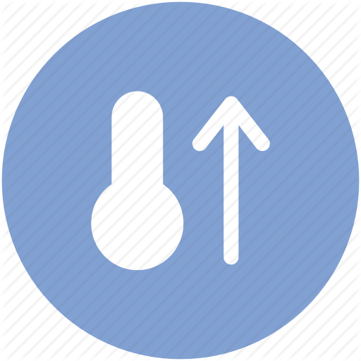 Cold, High Temperature, Hot, Temperature, Thermometer, Up Arrow Icon