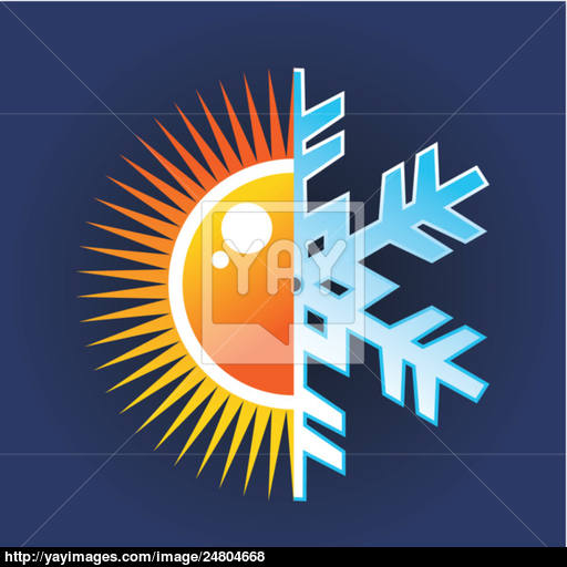 Hot And Cold Temperature Symbol Vector
