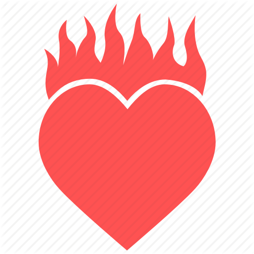 Burn, Fire, Flame, Heart, Hot, Hot Heart Icon