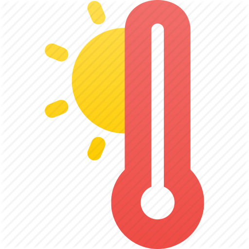 High, Hot, Temperature, Warm, Weather Icon
