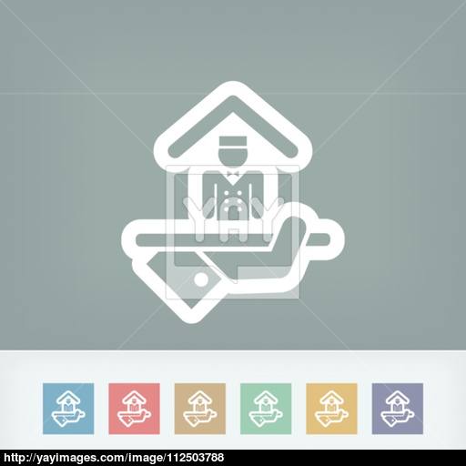 Hotel Icon Porter Service Vector