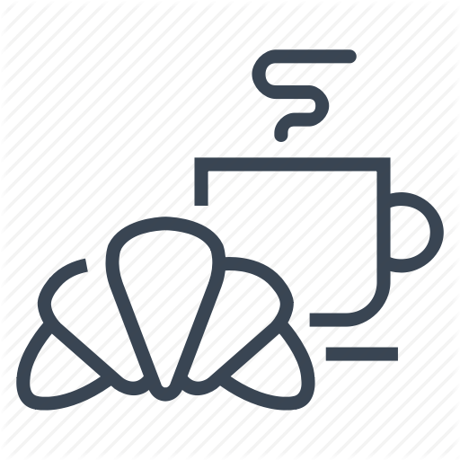 Breakfast, Coffee, Croissant, Hotel, Room, Service Icon